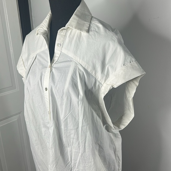 ZARA White Button-Up Shirt Dress - Picture 5 of 15